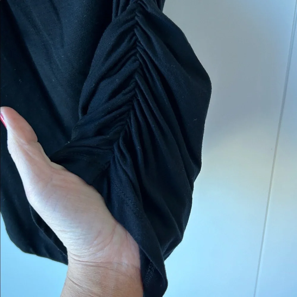 bebe One-Shoulder Black stretch one shoulder top - Picture 5 of 5